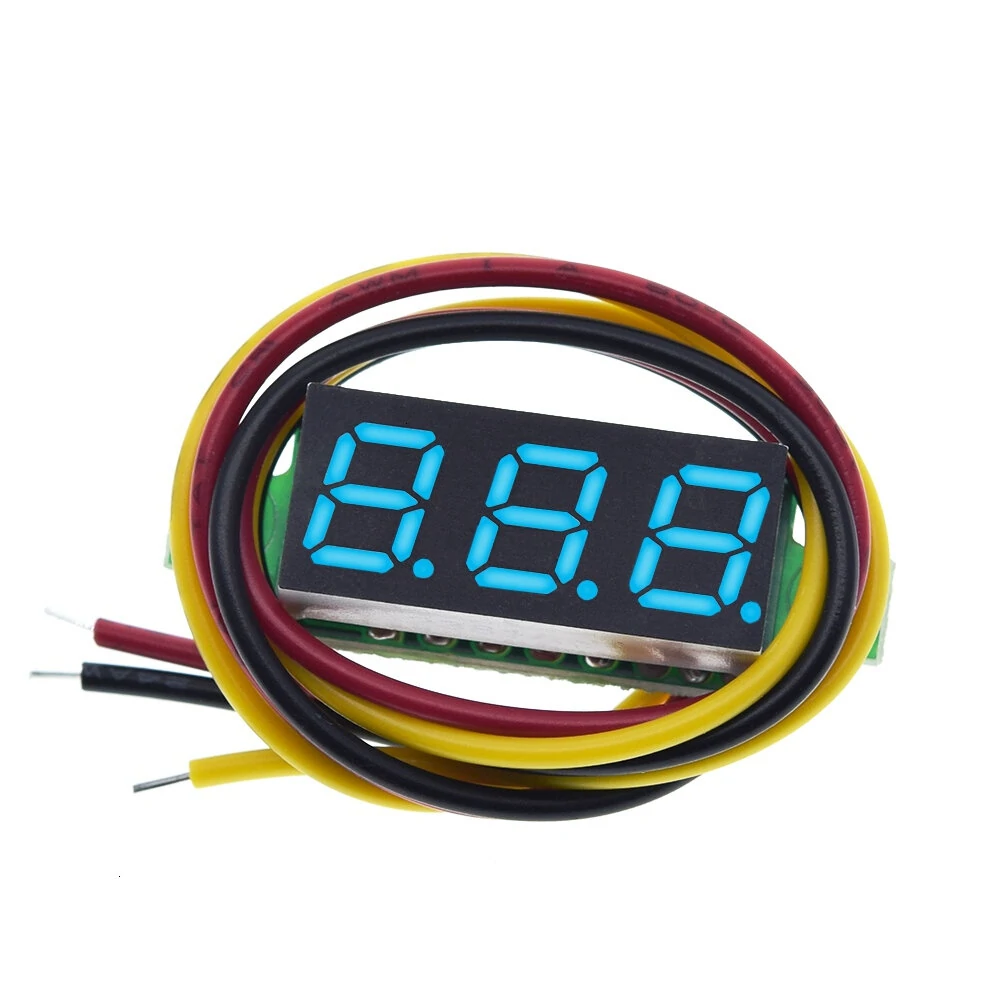 0.28 inch 3-wire Digital DC Voltmeter Head Digital Display Adjustable Three-wire DC0-100V Battery Voltmeter — view 3