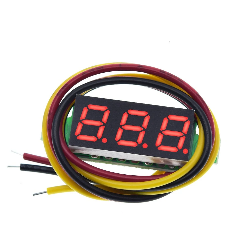 0.28 inch 3-wire Digital DC Voltmeter Head Digital Display Adjustable Three-wire DC0-100V Battery Voltmeter — view 5