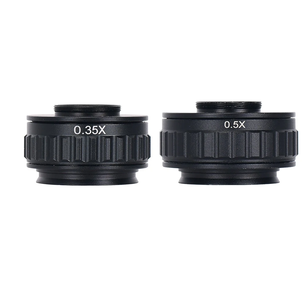 0.35X 0.5X C mount Lens Adapter Focus Adjustable Camera Installation C mount Adapter to New Type Trinocular Stereo microscope — view 9
