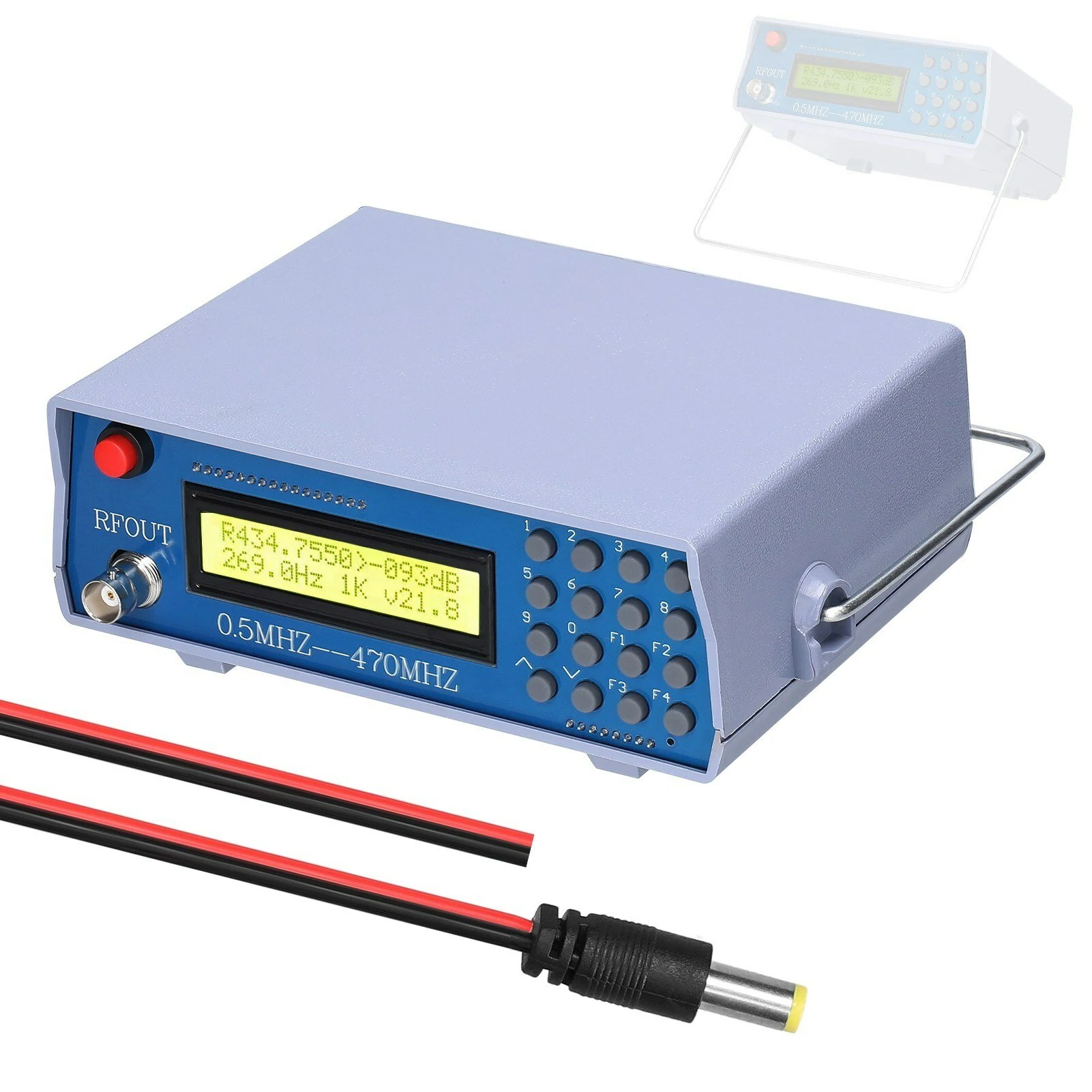0.5M-470M Radio Frequency Signal Source Generator Practical Debugging Instrument Tester for Frequency Modulation Interphone Built-in 800Hz Tone Modulator — view 2