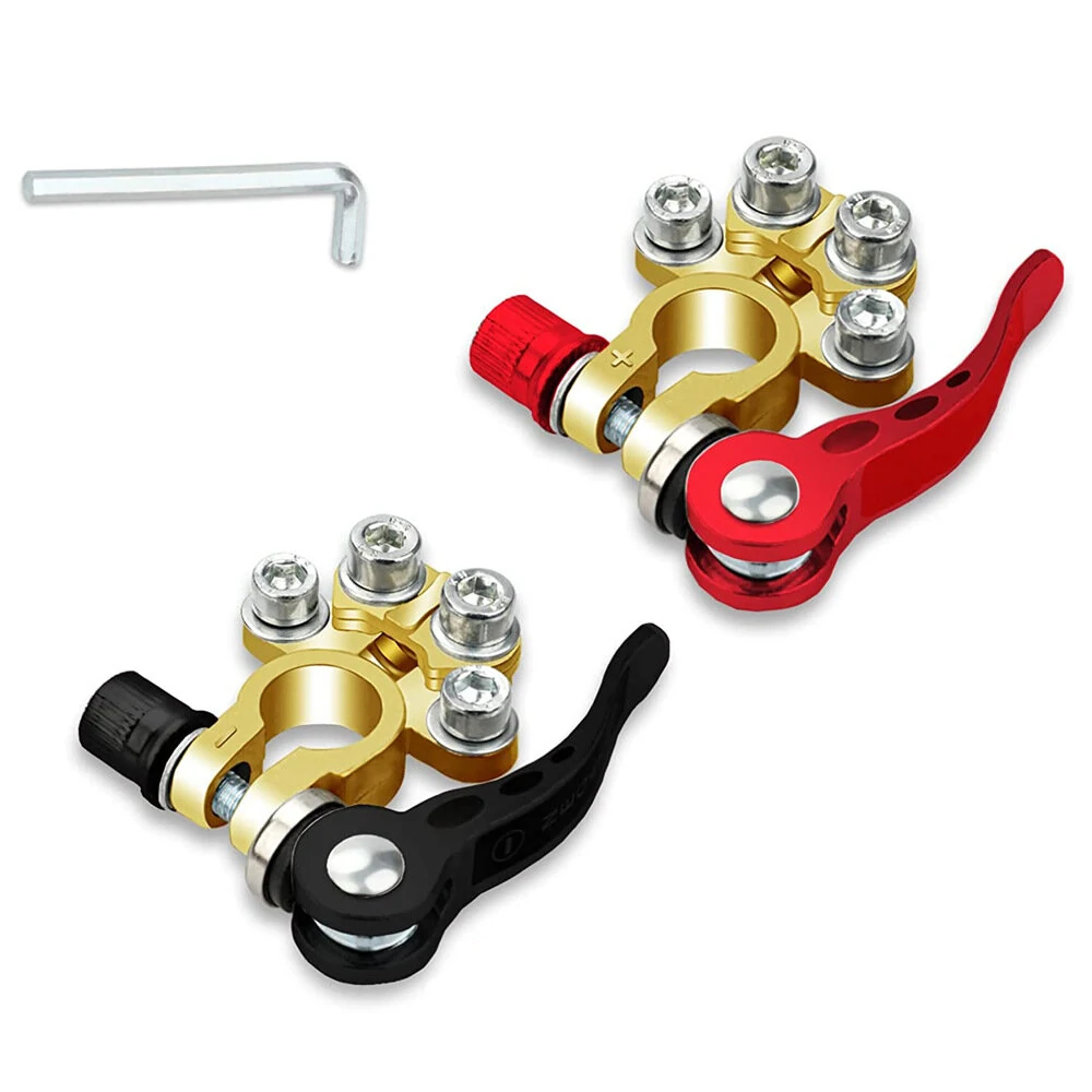 1 to 4 Quick Disconnect Car Cable  Terminal Connector Battery Post Clamp Terminal Screw Connection Truck Boat — view 2