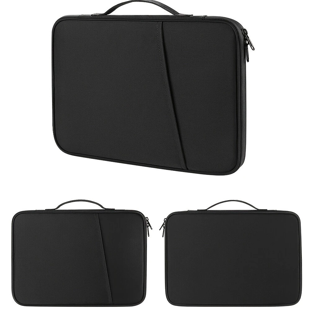 10.8''-13'' Laptop Storage Bag Portable Nylon Fabric Waterproof Dustproof Handbag Liner Bag Electronic Products Protective Carrying Case with Pocket — view 2