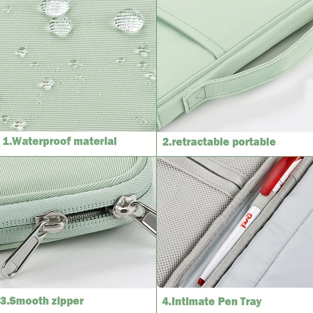10.8''-13'' Laptop Storage Bag Portable Nylon Fabric Waterproof Dustproof Handbag Liner Bag Electronic Products Protective Carrying Case with Pocket — view 7