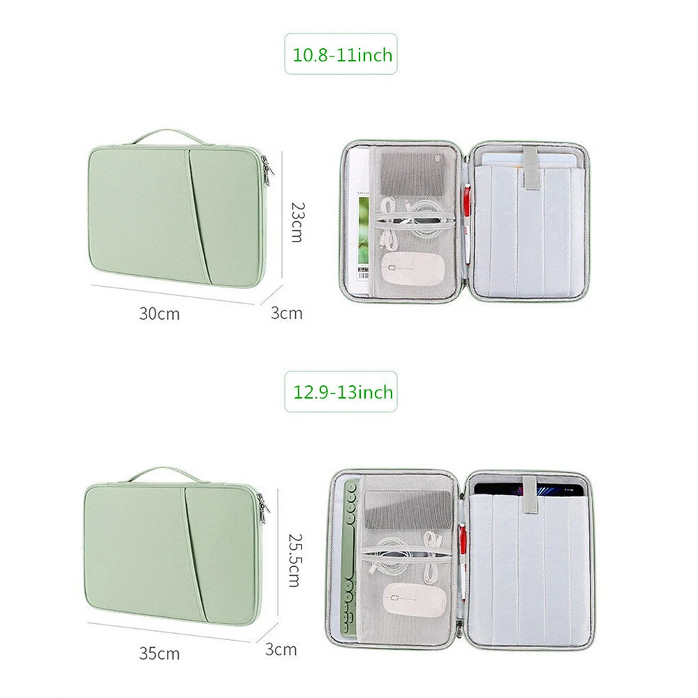 10.8''-13'' Laptop Storage Bag Portable Nylon Fabric Waterproof Dustproof Handbag Liner Bag Electronic Products Protective Carrying Case with Pocket — view 8
