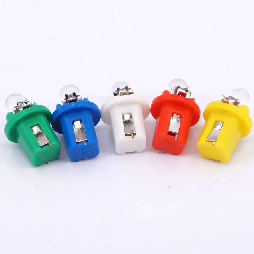 10-Pack T5-B8.5D Single Dome LED Car Light Indicator Light Width Light 5050SMD1 LED Instrument Light Instrument Panel Light High Brightness — view 4