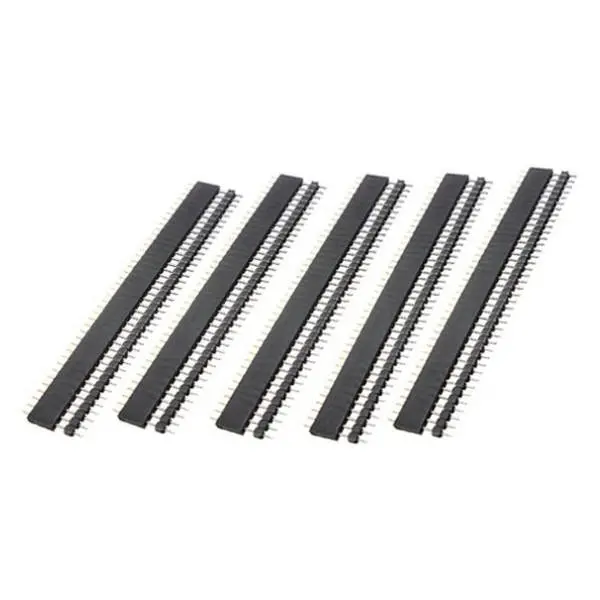 10 Pair 40 Pin Header 2.54mm Male Female SIL Socket Row Strip PCB Connector — view 3