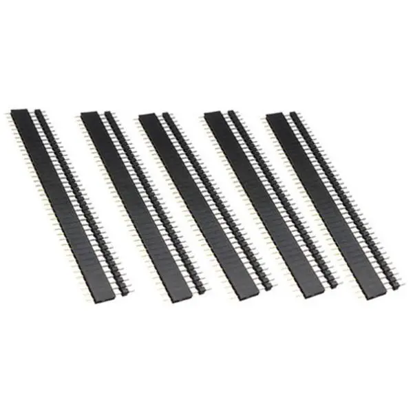 10 Pair 40 Pin Header 2.54mm Male Female SIL Socket Row Strip PCB Connector — view 4