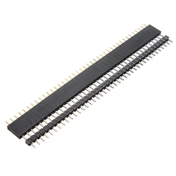 10 Pair 40 Pin Header 2.54mm Male Female SIL Socket Row Strip PCB Connector — view 5