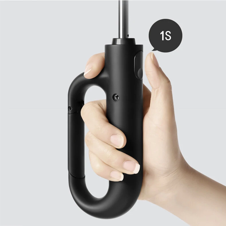 10 Ribs Fully Automatic Handle Umbrella 106cm Detachable Handle Reverse Opening UV Umbrella with Windproof Reflective Stripe Reverse Fold Umbrella Carabiner Travel — view 8