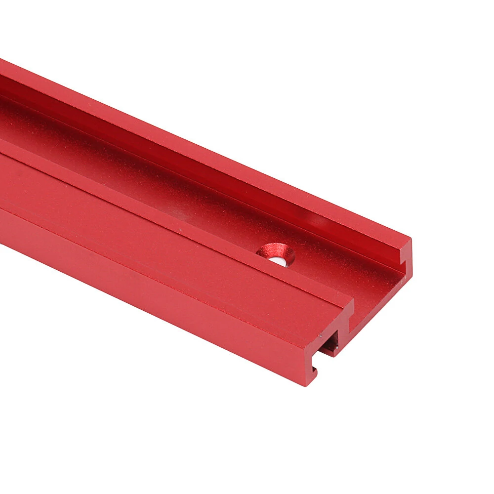 100-1220mm Red Aluminum Alloy 45 Type T-Track Woodworking T-slot Miter Track for Table Saw Router Miter Gauge — Drillpro
