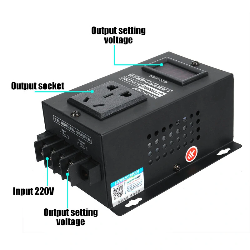 10000W 0-220V SCR High Power Electronic Regulator Variable Regulator Voltage Regulator Converter — view 3