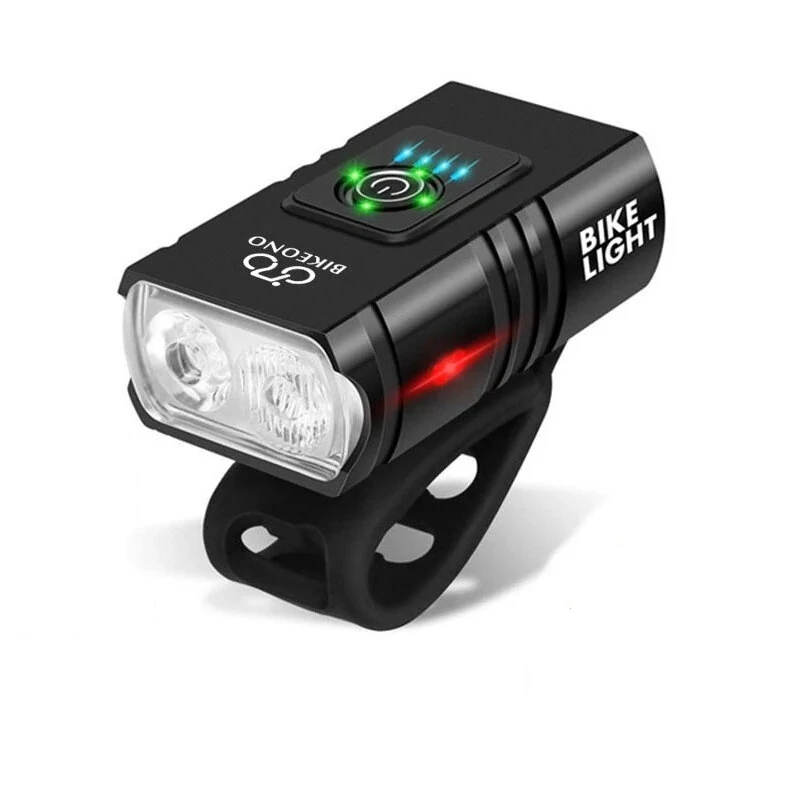 1000LM Brightness Bike Light Set 6 Light Modes 1200mAh Battery Aluminum Alloy Bicycle Front Light with Smart Taillight for Mountain Bicycle Scooter — view 3