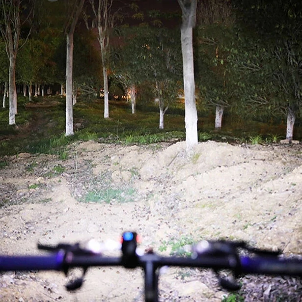 1000LM Brightness Bike Light Set 6 Light Modes 1200mAh Battery Aluminum Alloy Bicycle Front Light with Smart Taillight for Mountain Bicycle Scooter — view 4