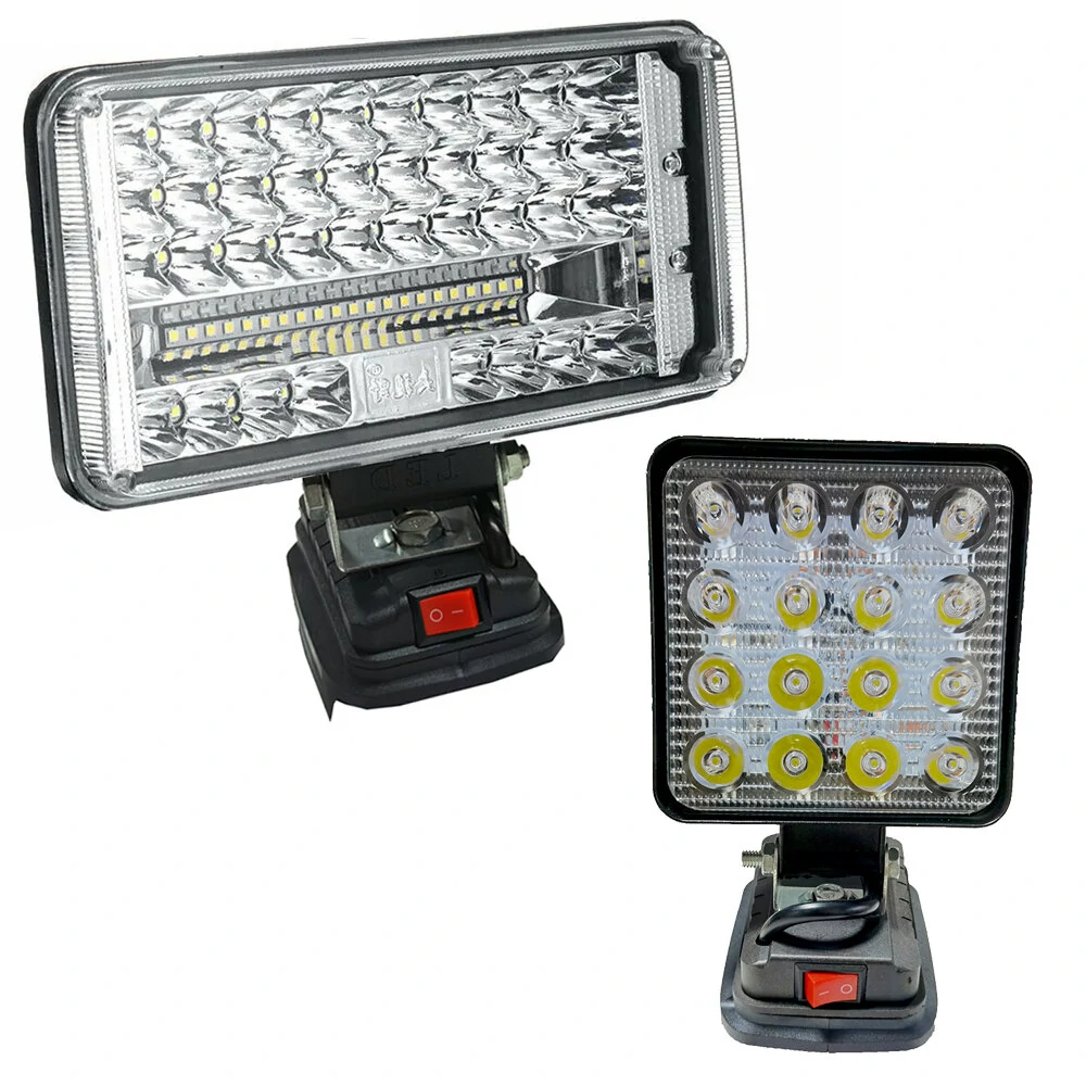 1000LM LED Work Light Energy Efficient Portable for Outdoor Camping Shops Car Repair Suitable for 18V-20V Mak Battery Rechargeable 16/48 Lamp Beads Option — Pricio