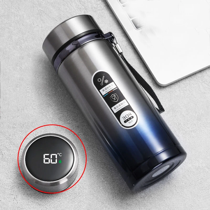 1000ML Smart LED Temperature Display Thermos Bottle Stainless Steel Portable Insulated Cup SUS304 Tea Water Bottle Vacuum Flask Cups — view 2