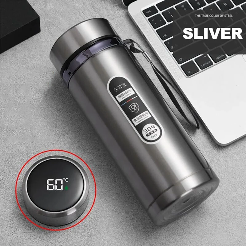 1000ML Smart LED Temperature Display Thermos Bottle Stainless Steel Portable Insulated Cup SUS304 Tea Water Bottle Vacuum Flask Cups — view 3
