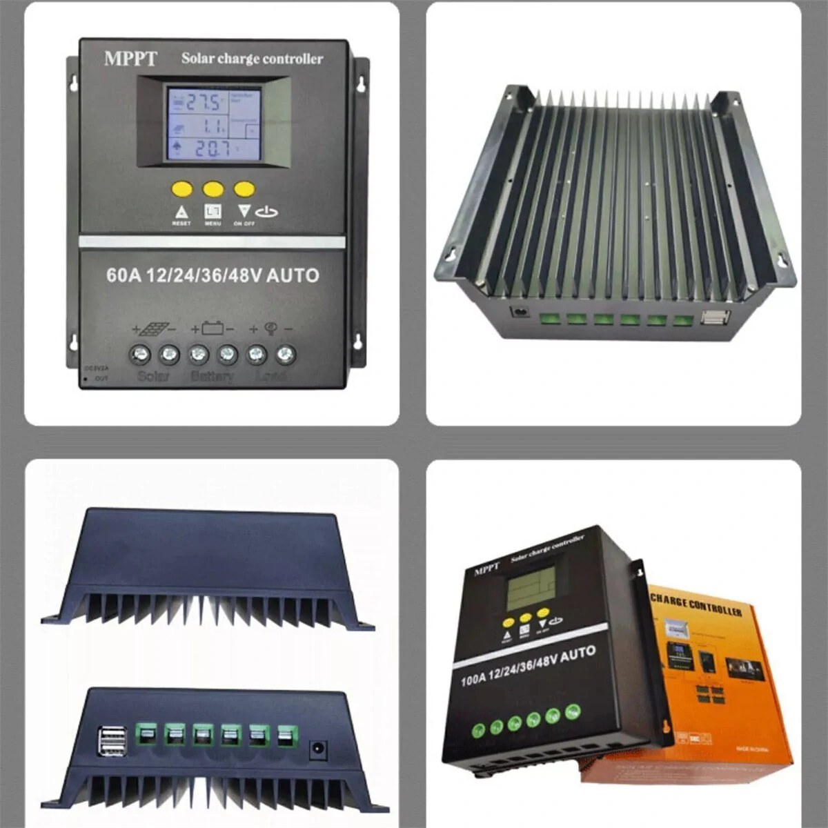 100A MPPT Solar Charge Controller 12V/24V/36V/48V Auto PV Solar Panel Charge — view 5