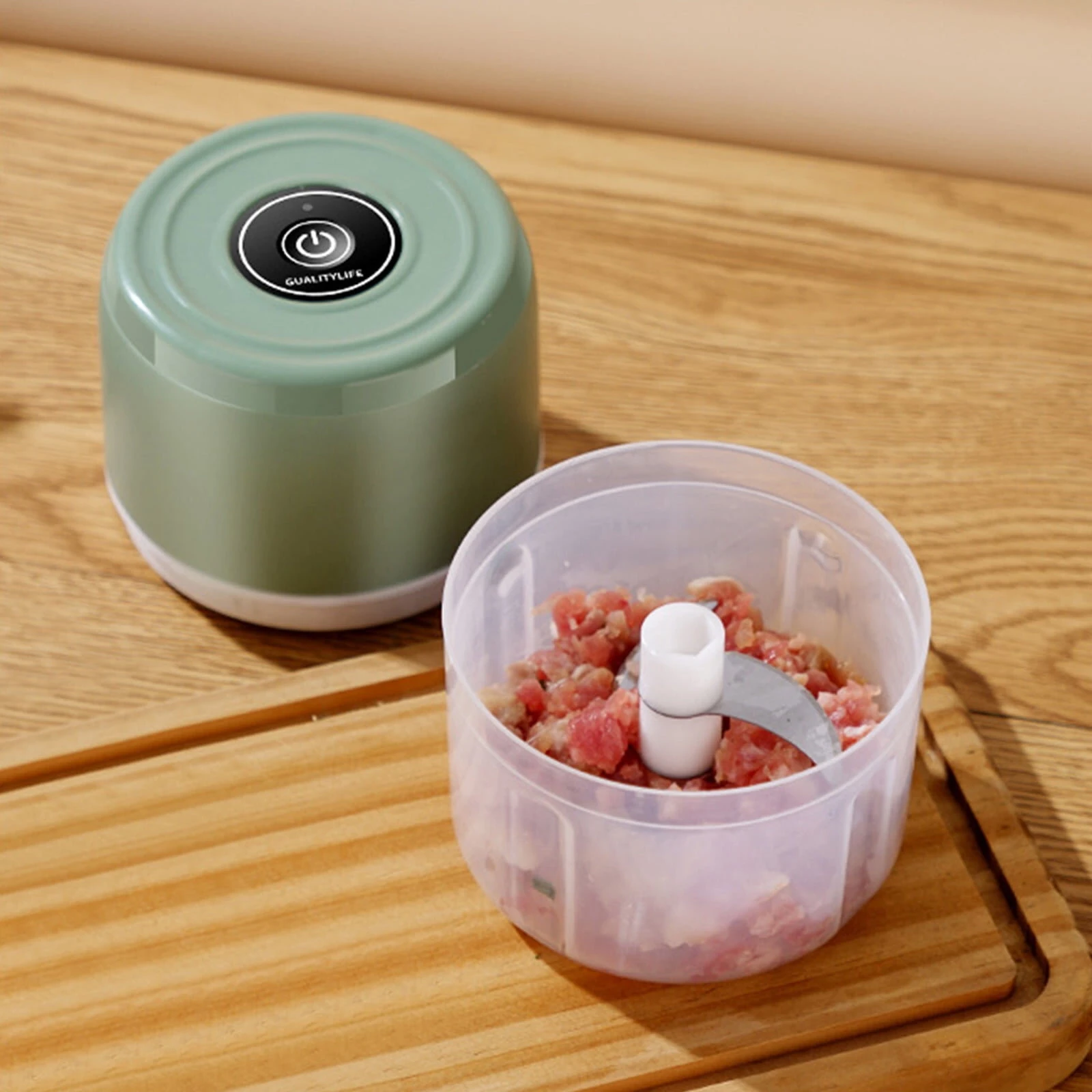100ML Multifunctional Garlic Grinder Mini Garlic Paste Machine Household Electric Garlic Pounder Garlic Press Baby Food Processor — view 6