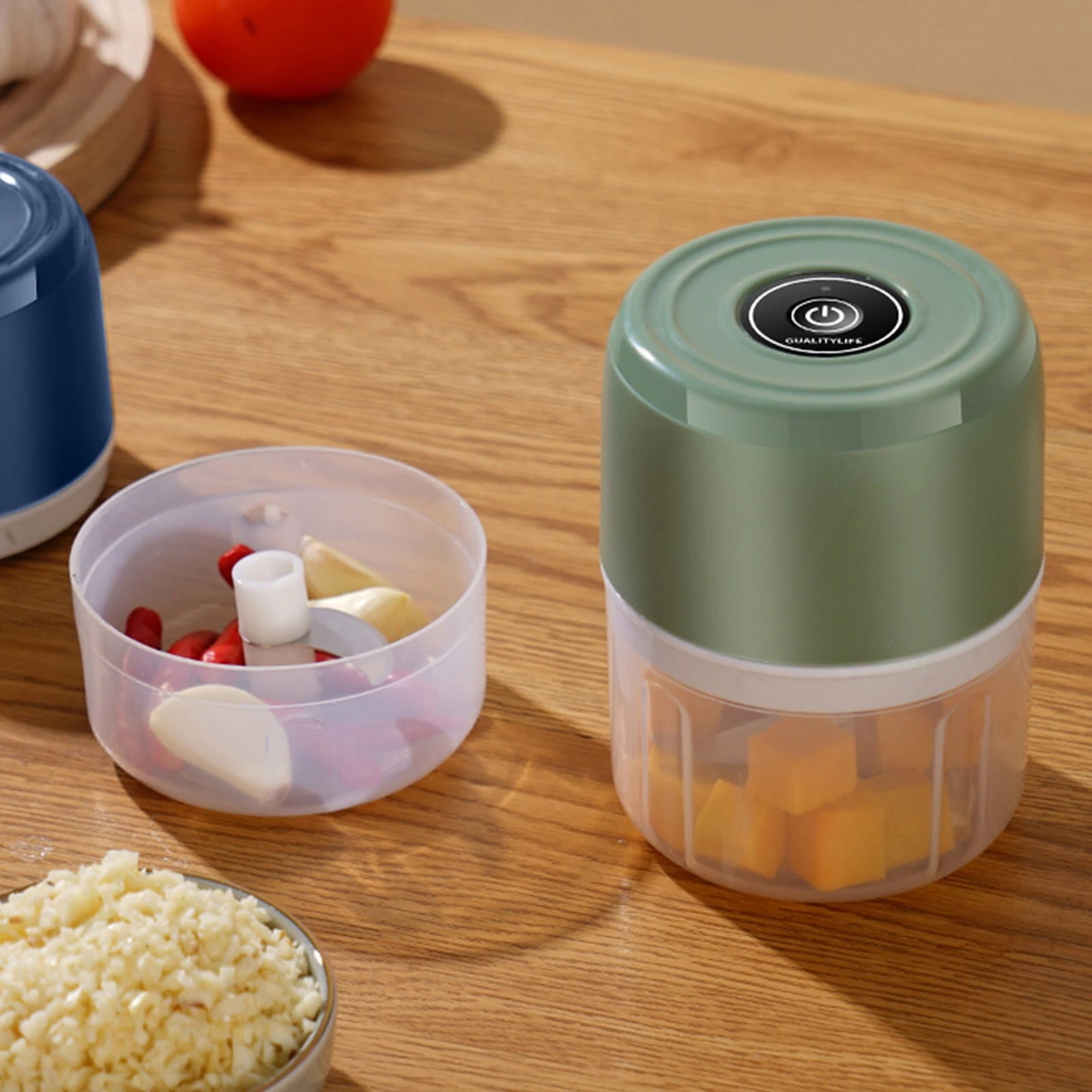 100ML Multifunctional Garlic Grinder Mini Garlic Paste Machine Household Electric Garlic Pounder Garlic Press Baby Food Processor — view 7