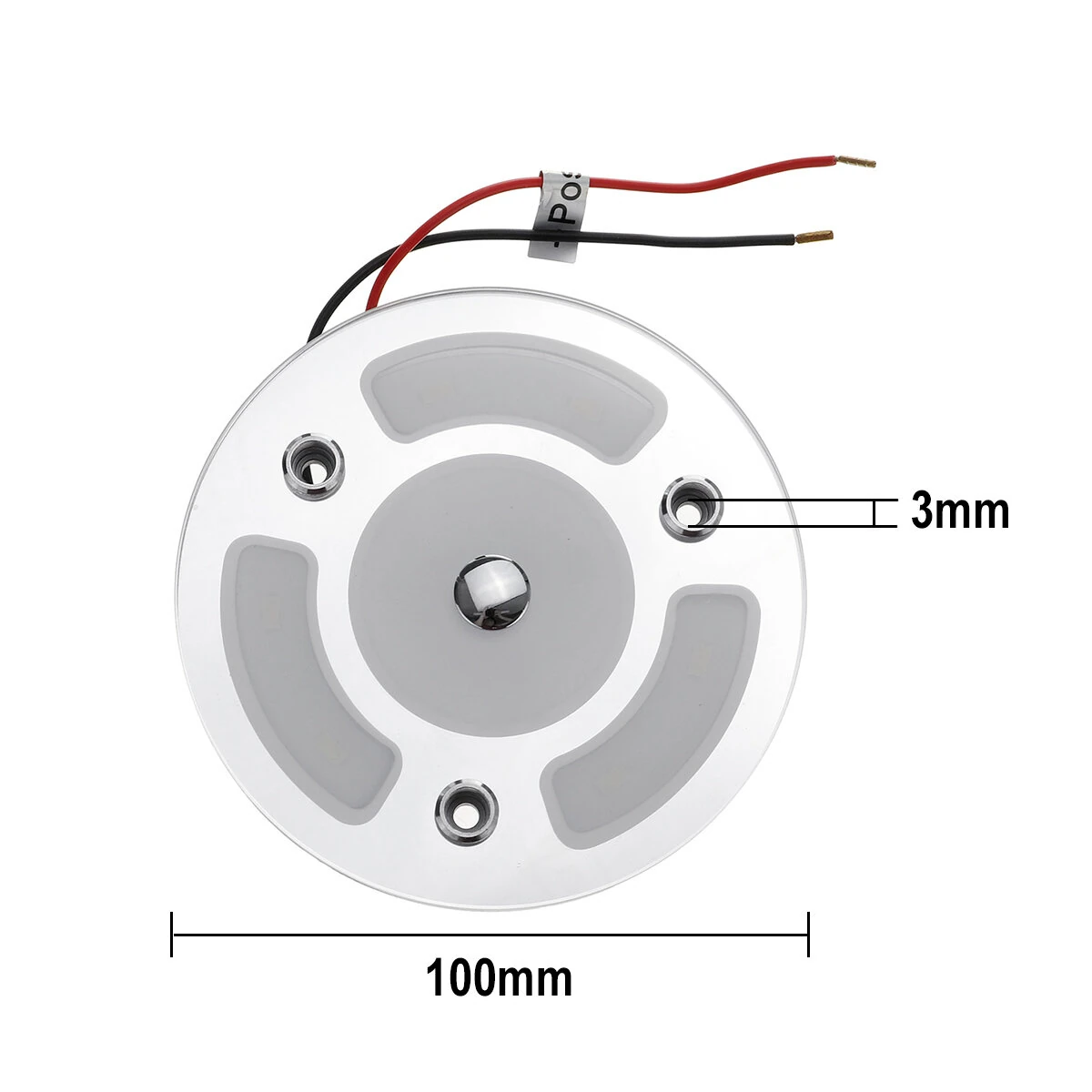 100mm Dimmable LED Reading Light Touch Dimmer Switch Blue+Warm White Day Night Car Roof Lamp for Caravan 10-30V — view 8
