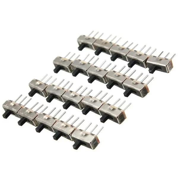 100pcs SS12D00G3 2 Position SPDT 1P2T 3 Pin PCB Panel Mini Vertical Slide Switch — image 1