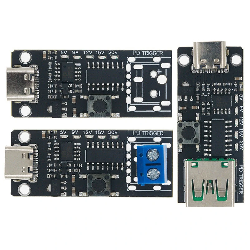 100W 5A Type-C Fast Charge Trigger Board Module PD/QC Decoy Board Fast Charge USB Type-C PD 2.0 3.0 Power Delivery Boost Module — view 2