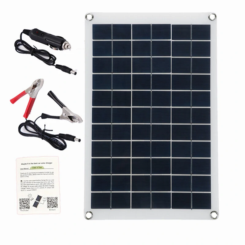 100W Solar Panel kit 12V battery Charger 10-100A LCD Controller For Caravan Van Boat — view 3