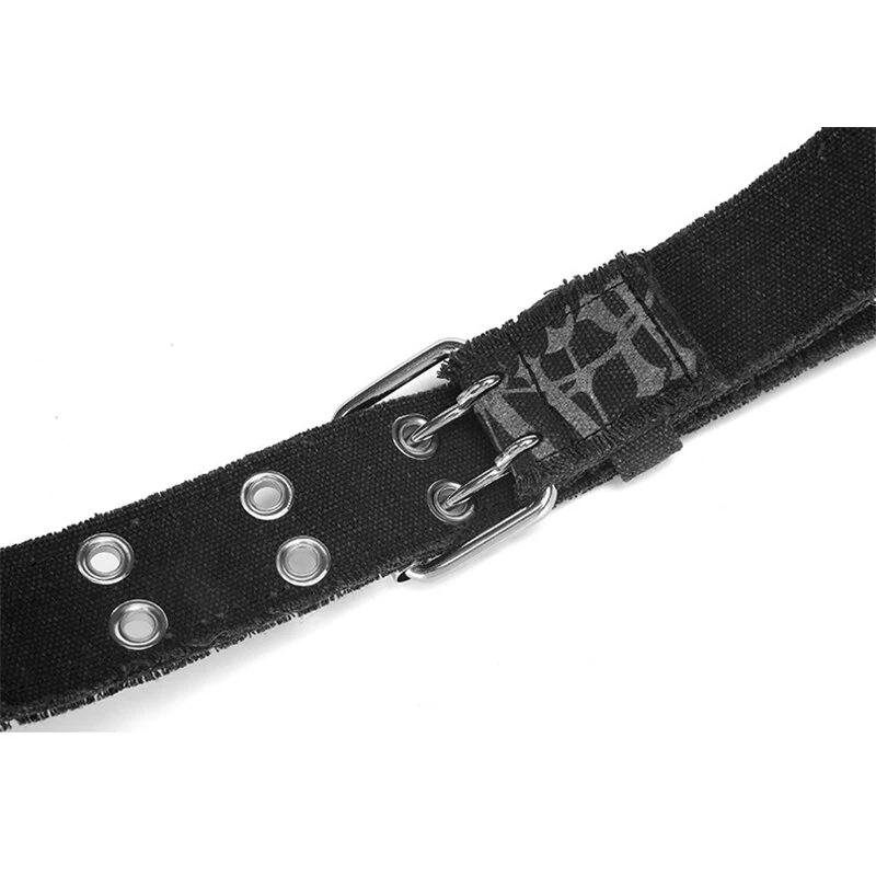 105cm-125cm Fashion Letter Pattern Canvas Belt for Men Women with Iron Pin Buckle 4cm Double-breasted Pants Waistband — view 5