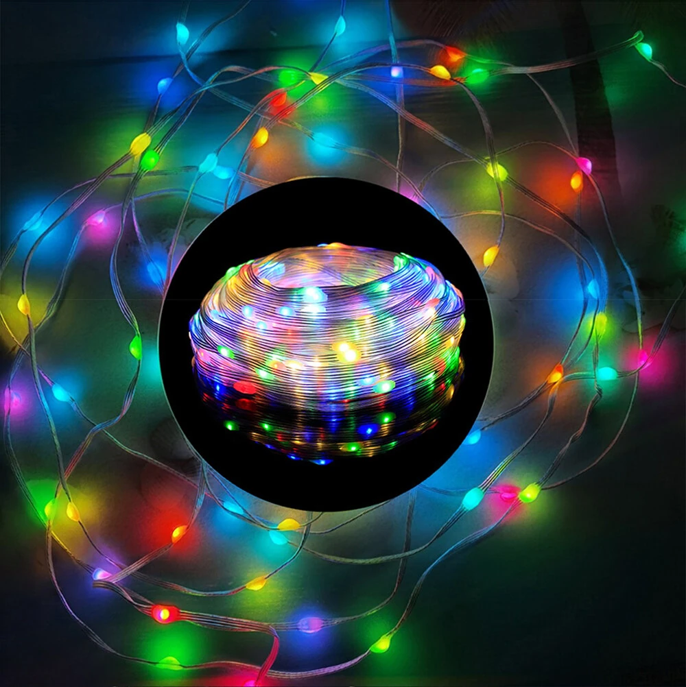 10m 100LED Smart LED String Lights Music Sync APP/Remote Control IP65 Waterproof for Christmas Tree Decor Holiday Decoration — view 2
