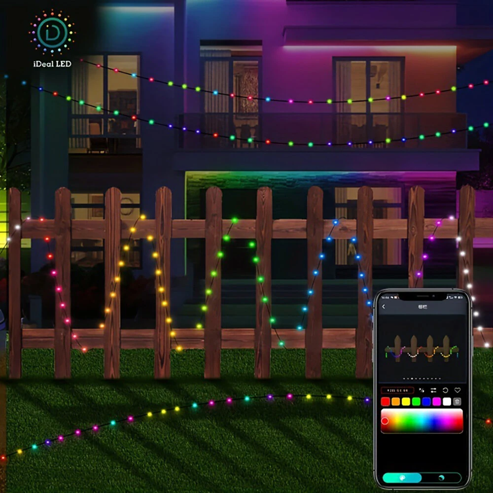 10m 100LED Smart LED String Lights Music Sync APP/Remote Control IP65 Waterproof for Christmas Tree Decor Holiday Decoration — view 5