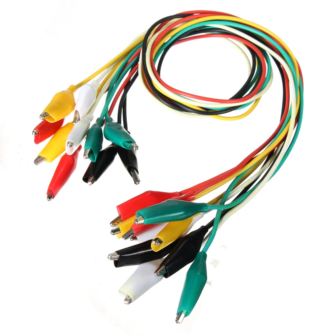 10pcs 50cm Double-ended Clip Cable Alligator Clip Testing Probe Lead Wire — Pricio