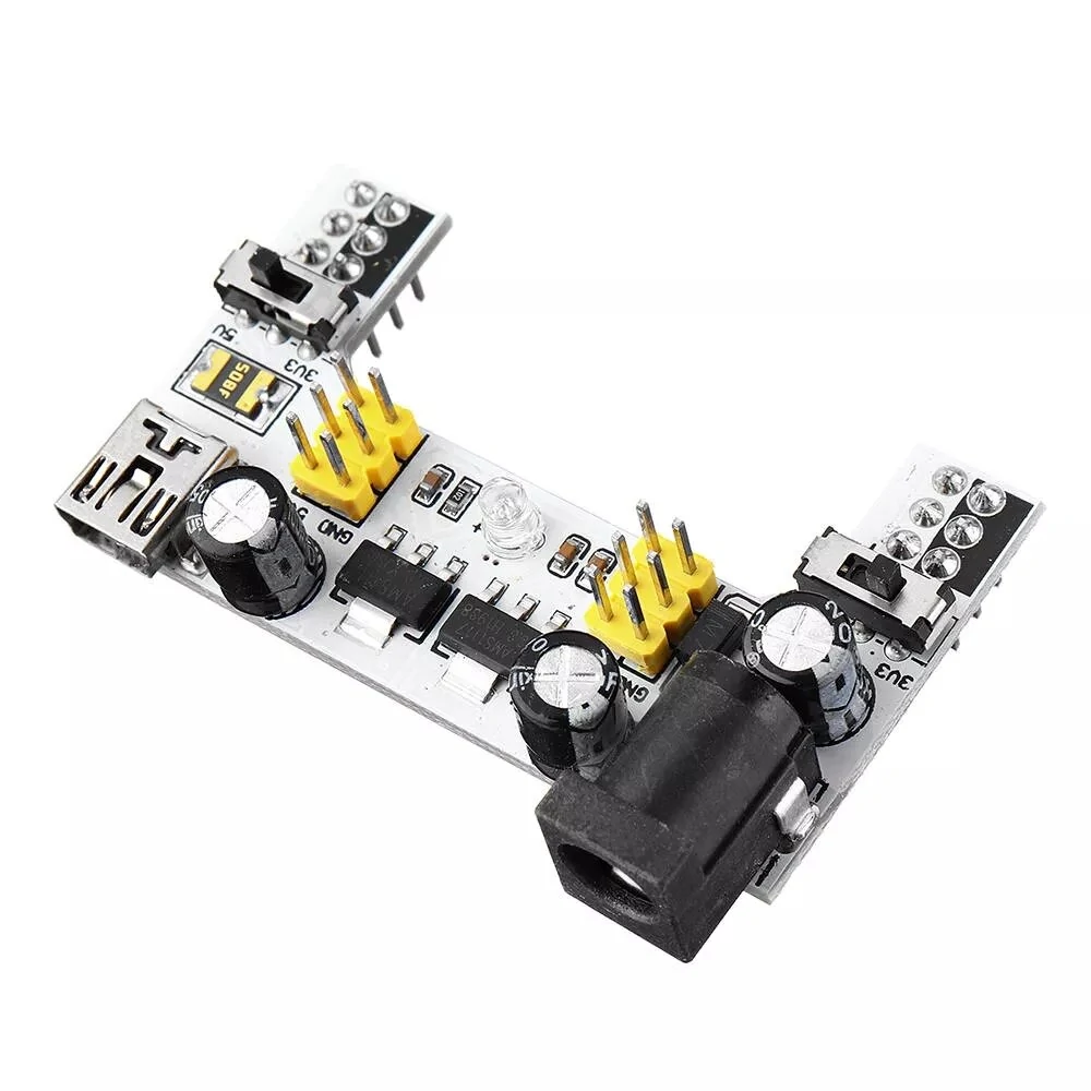 10Pcs MB102 2 Channel 3.3V 5V Breadboard Power Supply Module White Breadboard Dedicated Power Module MB-102 Solderless Bread Board — view 3
