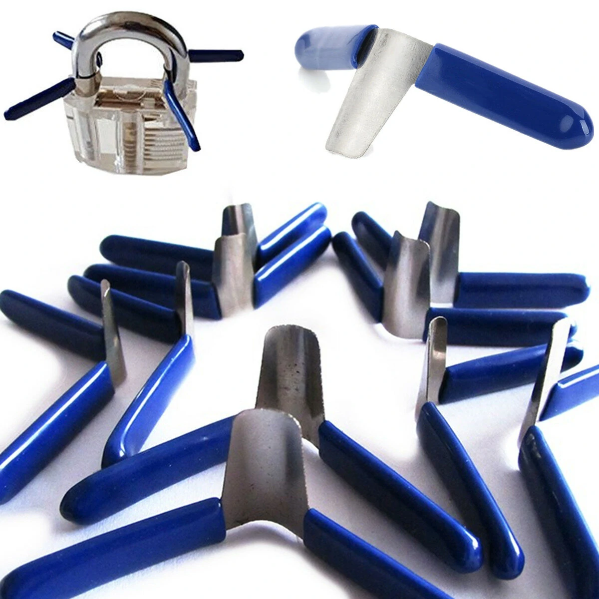10Pcs Padlock Shim Picks Set Lock Pick Lockpicking Opener Accessories Tool Easy — view 3