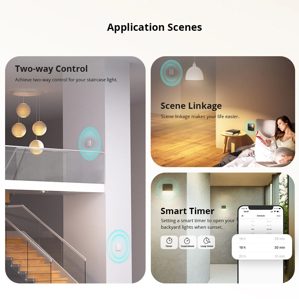 10Pcs Sonoff ZBMINI L2 Smart Zigbe3.0 Switch No Neutral Required Intelligent Two-way Control Relay Module Timer Voice Control with Alexa Google Zigbe Hubs — view 5