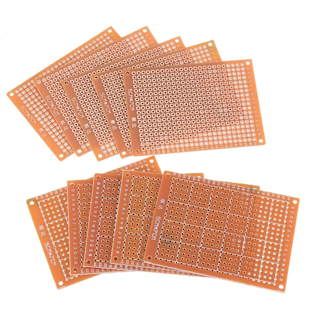 10pcs Universal PCB Board 5x7cm 2.54mm Hole Pitch DIY Prototype Paper Printed Circuit Board Panel Single Sided Board — Pricio