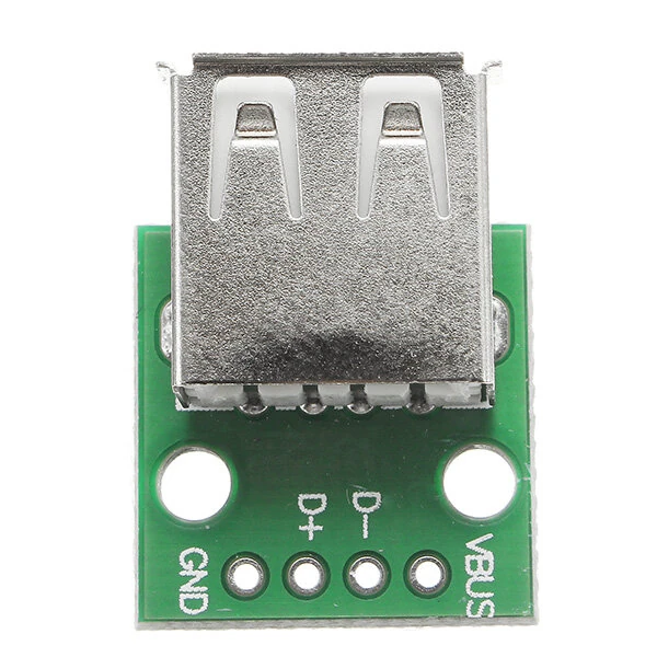 10Pcs USB 2.0 Female Head Socket To DIP 2.54mm Pin 4P Adapter Board — view 10