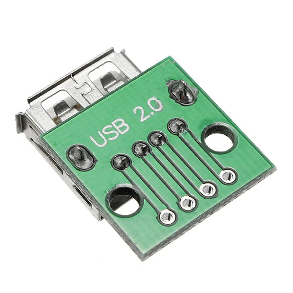 10Pcs USB 2.0 Female Head Socket To DIP 2.54mm Pin 4P Adapter Board — view 8