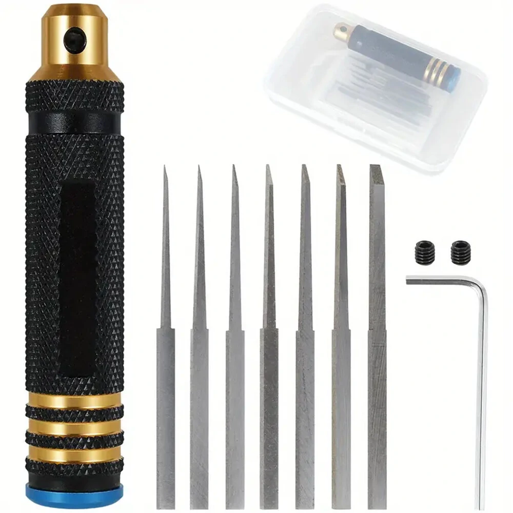 11PCS Model Chisel Sharp Wear Resistant Modeling Scriber Ergonomic Super Slim Hobby Cutting Tool Blades For Carving Engraving Cutting — view 4