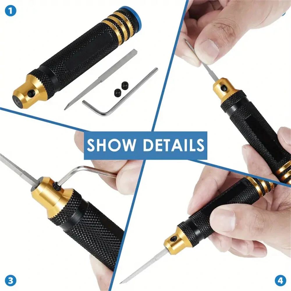 11PCS Model Chisel Sharp Wear Resistant Modeling Scriber Ergonomic Super Slim Hobby Cutting Tool Blades For Carving Engraving Cutting — view 8