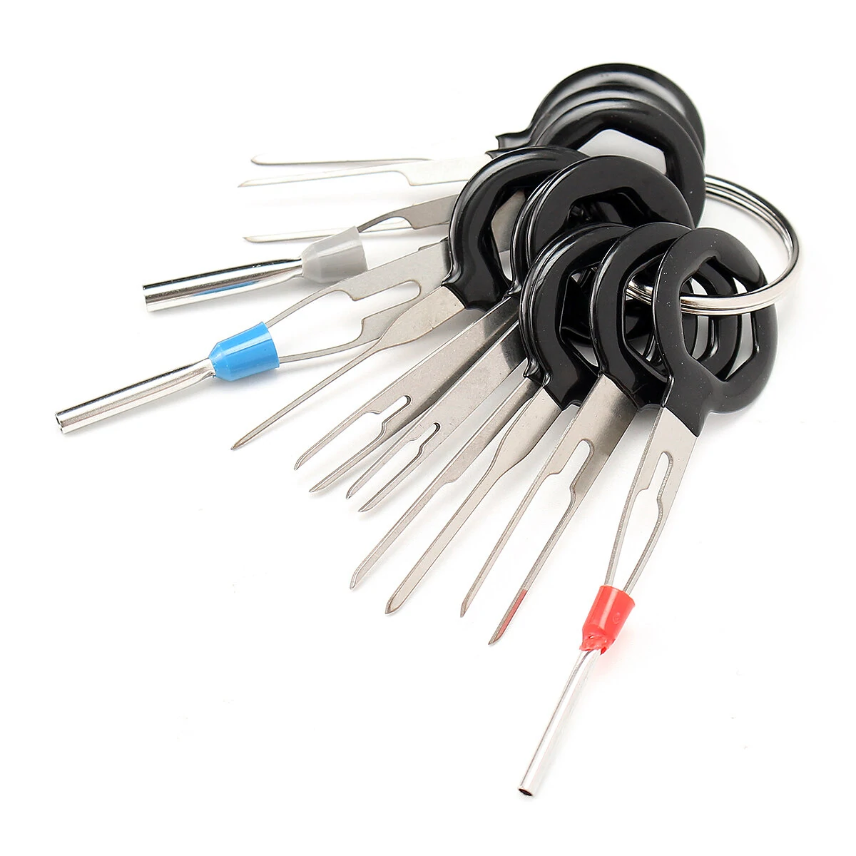 11PCS Terminal Removal Tool Kit High Quality Aluminum Wiring Connector Pin Release Extractor for Car Repair Maintenance — view 2