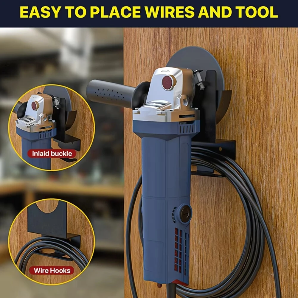1/2 PCS Angle Grinder Holder Angle Grinder Stand Tool Wall mount Bracket for 5inch Grinder Angle Grinder Storage Rack — view 4
