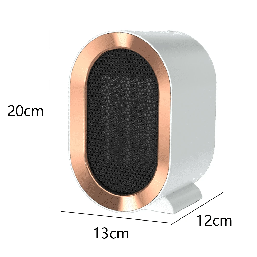 1200W Ceramic Space Heater Flame Retardant Compact Design Overheating Protection Portable Electric Heater for Desk Small Room Office Winter — view 7