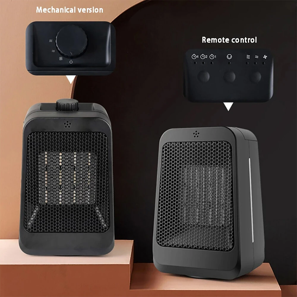 1200W PTC Dual-Purpose Mini Home Heater with Remote Control Intelligent Timing Electric Heater for Bedside Tables Office Desks Floors — view 6