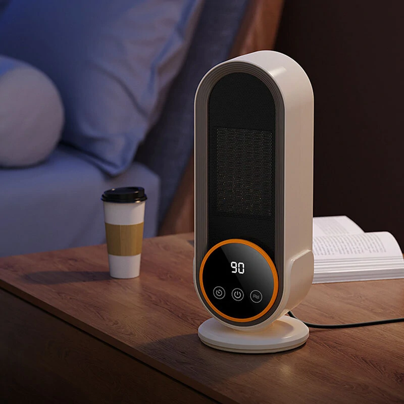 1200W Remote Control Electric Heater Portable with LED Disaplay Desktop Fan Heater Ceramic Heating Warm Air Blower Home Office Warmer Machine for Winter — view 7