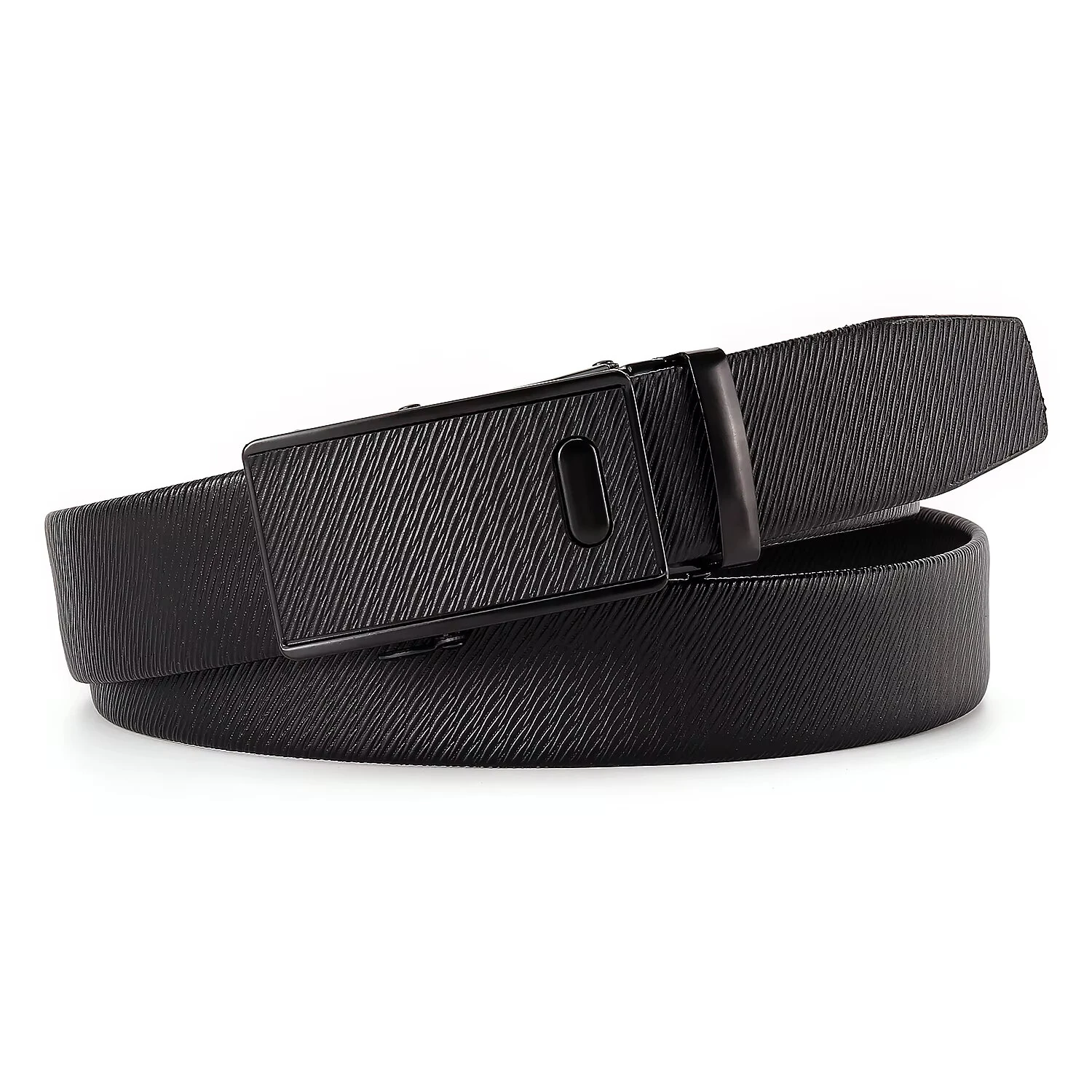 120cm Men's PU Leather Belt Casual Auto Buckle Adjustable Waistband Simple Fashion Business Male Pants Belt — view 5