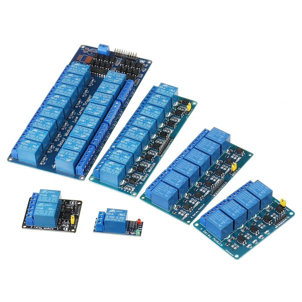 1/2/4/6/8/16 Relay Module 8 Channel with Optocoupler Relay Output 1 2 4 6 Relay Module 8 Channels Low Level Trigger 5/12/24V — view 2