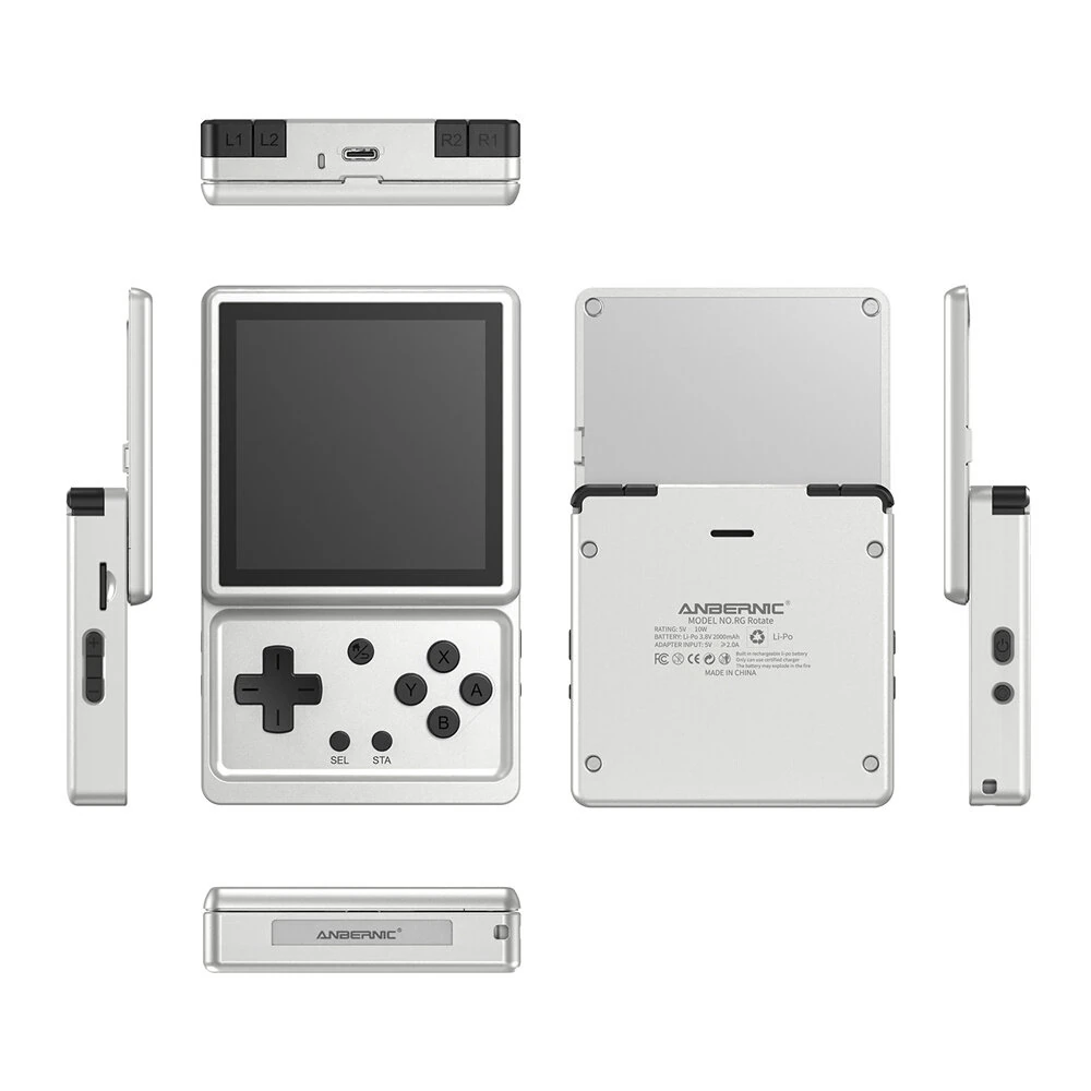 [128G] ANBERNIC RG Rotate 4000+ Games Handheld Game Console 3.5-inch Touchscreen T618 Octa Core Android 12 2000mAh Swivel Screen Built-in HiFi Stereo Speakers WiFi5&BT5.0 Retro Gaming Device — view 7
