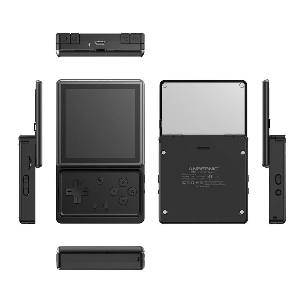 [128G] ANBERNIC RG Rotate 4000+ Games Handheld Game Console 3.5-inch Touchscreen T618 Octa Core Android 12 2000mAh Swivel Screen Built-in HiFi Stereo Speakers WiFi5&BT5.0 Retro Gaming Device — view 8