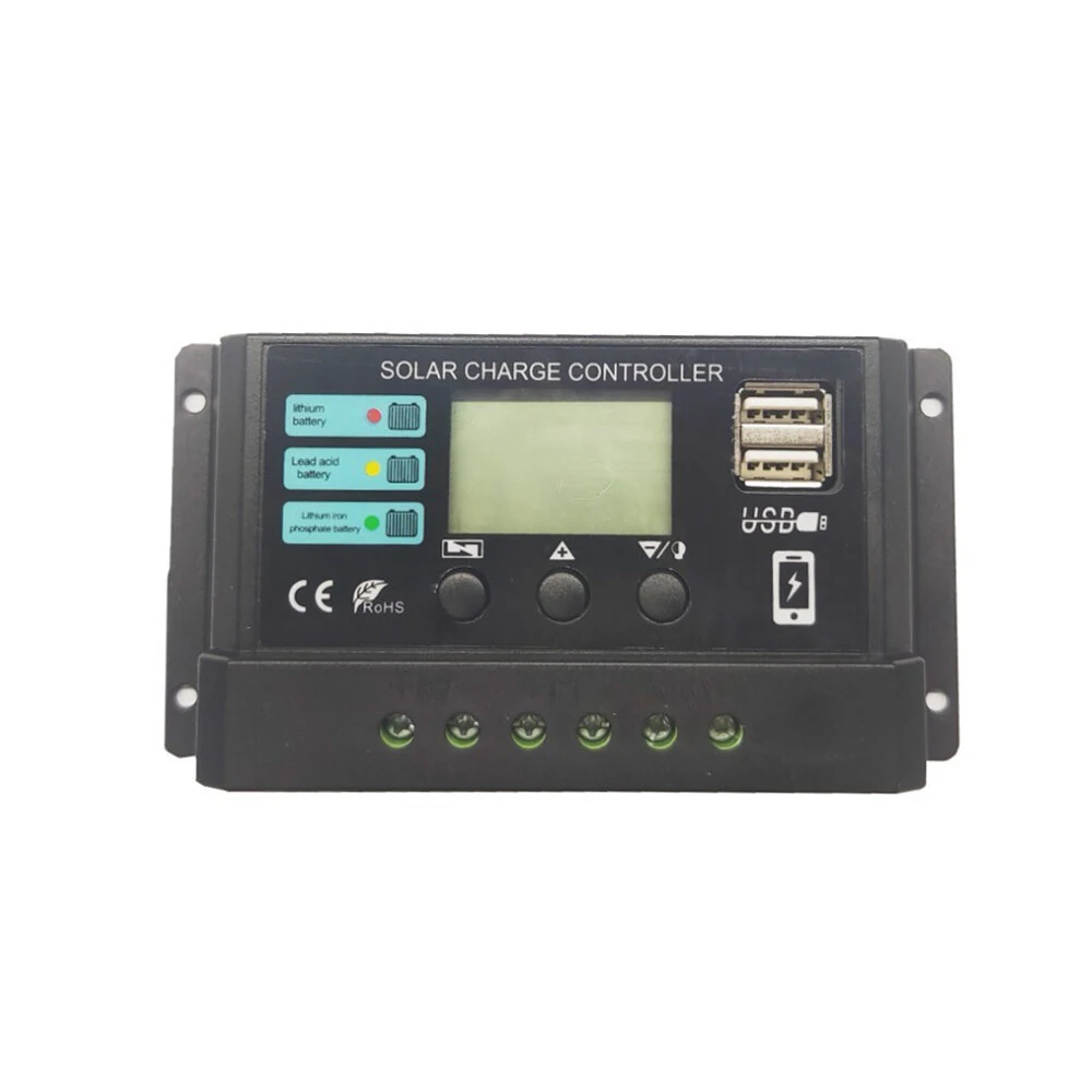 12V 24V 10A 20A 30A 40A 50A PWM Solar Charge Controller LCD Display — view 10