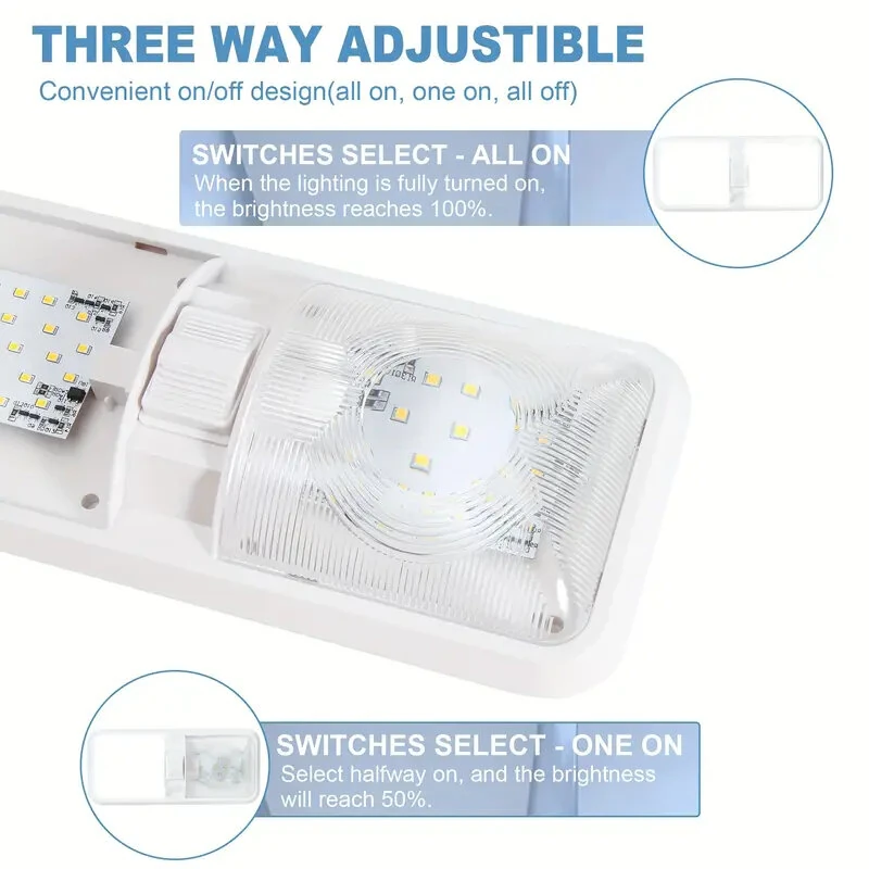 12V 7.5W LED RV Light Camping Light RV LED Light Interior Lamp Ceiling Dome Light with Switch for RV Camper Trailer Boat Car — view 7